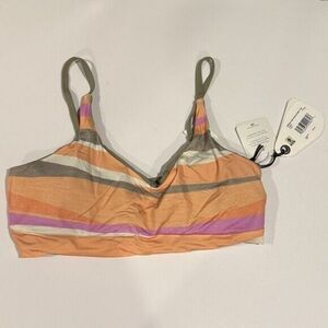Prana Willow Falls Waves Reversible Swim Bikini Top Small Summer Beach Vacation